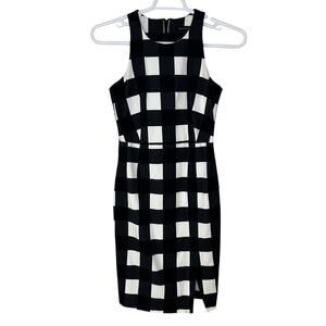 Banana Republic Women's 6 Dress Sheath Black White Checkered Business Casual EUC